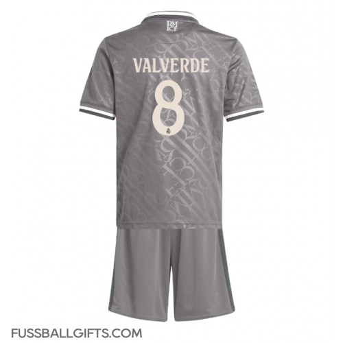 Real Madrid Federico Valverde #8 Fußballbekleidung 3rd trikot Kinder 2024-25 Kurzarm (+ kurze hosen)